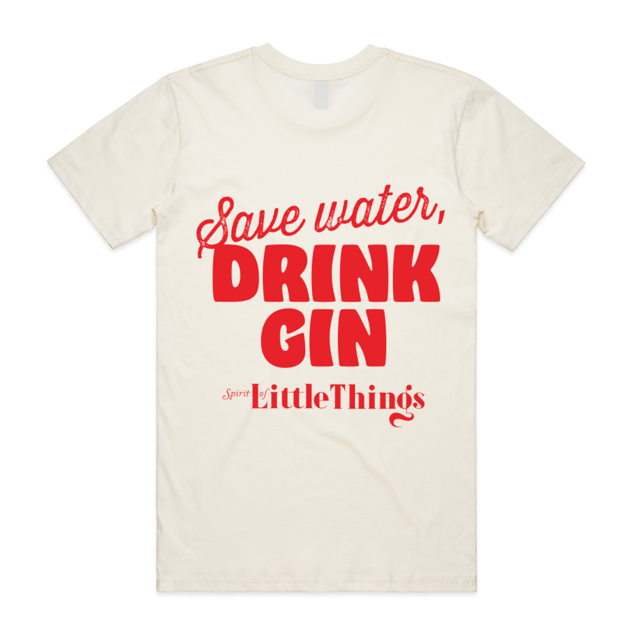 'Drink Gin' Men's T-Shirt - Cream
